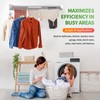 Heshecein Wall Mounted Drying Rack,Collapsible Drying Racks for Laundry,7 Stainless