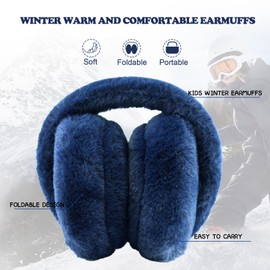 NASULAR Kids Winter Earmuffs Baby Warm Ear Muff Girls Cute Furry Ear Warmers Boys Foldable Ear Covers Women