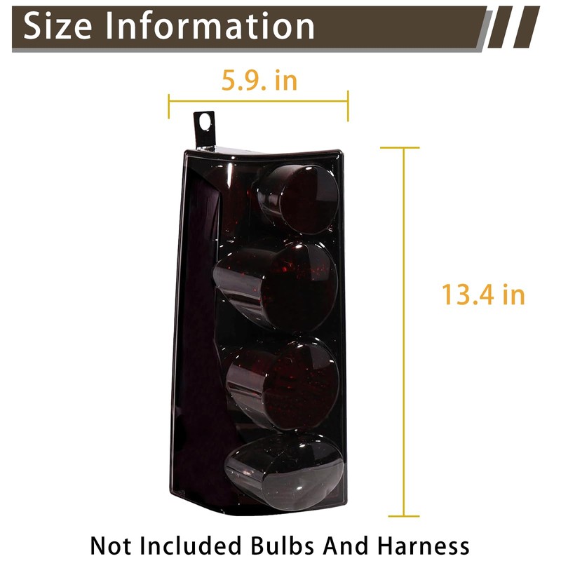 MiKaFex Tail Light Halogen Compatible With 2003-2023 Chevy Express GMC