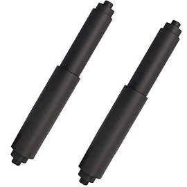 Toilet Paper Holder Roller 2pcs Black Color Plastic Toilet Tissue Flexible Holder Replacement Bathroom Plastic Spring Loaded Insert Spindle