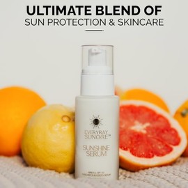 Sunshine Serum - Suero Protector Solar Mineral Enriquecido - 169 Fl Oz - Fps 50 Con Escualano Hidratante Para La Piel Y Vitamina C - Para Todo Tipo Y 