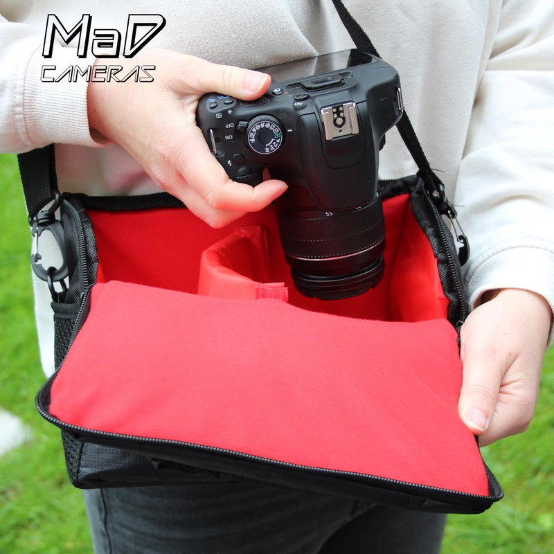 MaD Cameras Padded Adjustable Camera Shoulder Carry Bag Satchel for