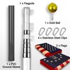 G128 Combo Pack: 20 Ft Telescoping Aluminum Flagpole (Silver) &