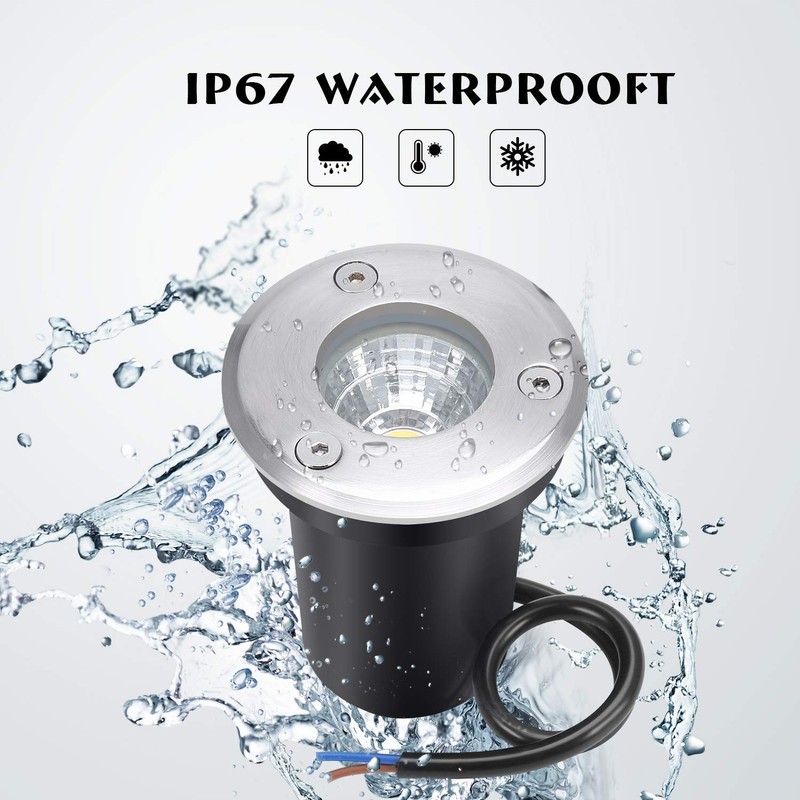 Junview Landscape Lights - LED Well Lights with 8 Pack,