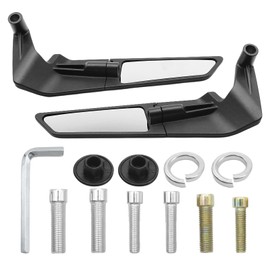 CADUFUELLY Motorcycle Mirrors Universal Adjustable 10MM 8MM, Motorcycle Wind Wing Side Mirrors Rotating Rear View Mirror Left Right, Replacement for Duke 390
