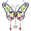 KUNDGLA Butterfly Suncatcher Grandma Stained Glass Sun Catcher for Windows