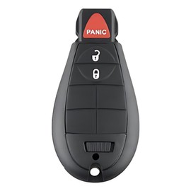 Car Keys Express Simple Key, 4-Button Black Plastic Key Fob Compatible with Passenger Car, SUV, Pickup Truck for Chrysler, Dodge, Jeep, Ram, Volkswagen Vehicles