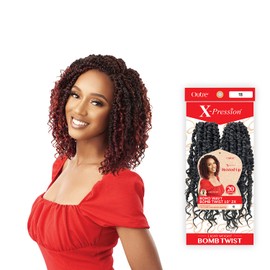 Outre Crochet Braids X-Pression Twisted Up 2X Boho Wavy Bomb Twist 10" (1-pack, 2)