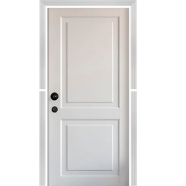 Peel and Stick Door Frame Trim Kit, 37" x 82" Self Adhesive Premade Doors Trim Molding Wainscoting Panels Pre-Cut for Door Frame Decor