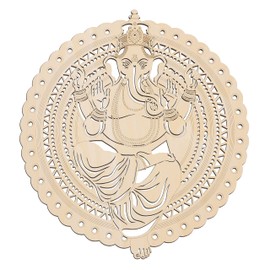 Fourth Level MFG Ganesha, arte de pared de madera hindú, decoración de pared india, mantra, meditación, Radha Krishna