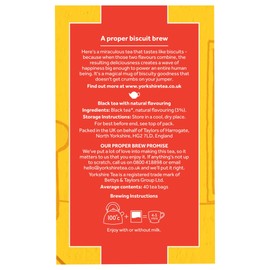 Taylors of Harrogate Biscuit Brew Yorkshire 40 Tea Bags, 112 g (Packaging may vary)