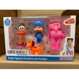 Bandai - Pack of 4 Super Figures Pocoyo and His Friends FA77750, Plastic Toy for Children, Collectable Set of the TV Series, Toy Dolls