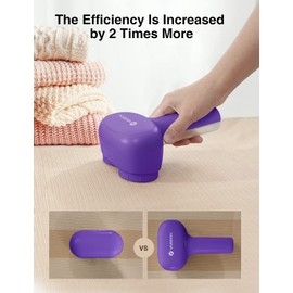 VASSON Fabric Shaver, Electric Lint Remover, Rechargeable Lint Shaver, Sweater Shavers to Remove Pilling, Large Fuzz Remover for Clothes Couch Furniture (Purple)