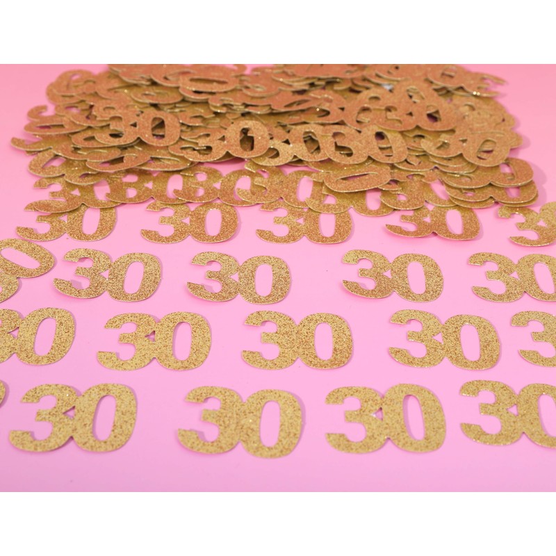 180PCS 30th Birthday Confetti Gold Glitter - Dirty 30 Table