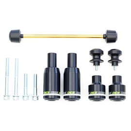 OES Front & Rear Frame Sliders Swingarm Spools Fork Sliders 2017 2018 2019 2020 Kawasaki Z900 (Green)