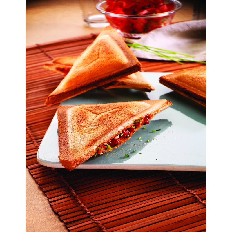Tefal XA800212 Collection Set Snack Sandwich-Platte, dreieckig, Rezeptbuch mit 4,4