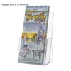 Marketing Holders 4"W Brochure Holder Trifold Pamphlet Maps Menu Pack
