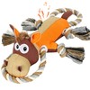BUPIHUKA Squeaky Crinkle Dog Toys for Large Dogs, Interactive Puppy