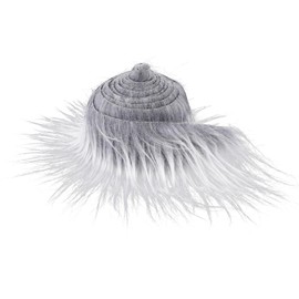Plush Precut Strips Faux Fur 5 x 180 cm Faux Fur Crafts Sold by the Metre Fur Fabric Fluffy Plush Craft Fur for Gnome Beard Santa Claus Hair Gnome Cosplay DIY Craft Decoration (Frost Grey)