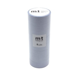 Kamoi Kakoshi MT08P492 Masking Tape, 8 Ps, Width 0.6 inches (15 mm) x 2.6 ft (7 m), 492 Pastel Ultramarine