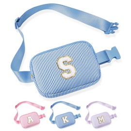 YOOLIFE YOOLIFE Birthday Gifts for 6 7 8 9 10 11 12 13 Year Old Girls | Initial Crossbody Bag Belt Bag | Fanny Pack Birthday Gifts for Daughter | Gifts for Teen Girls | Birthday Gifts for Kids | Blue S