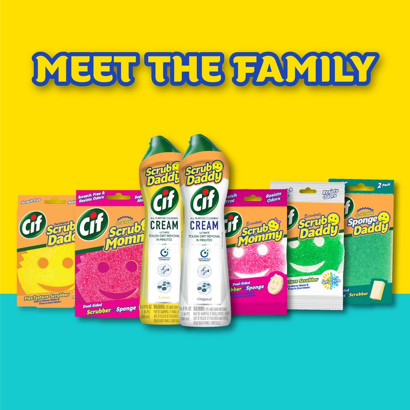 Scrub Daddy Sponges + Scrub Mommy + Cif All Purpose