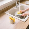 WORHE Travertine Sponge Holder for Kitchen, Natural Stone Drying Rack