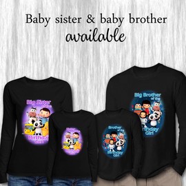 Little BB Birthday Girl & Family Shirts - Long Sleeve Black