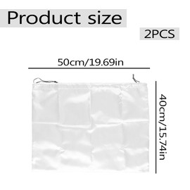 Tabanzhe 2PCS Dust Bags for Handbags-Large Travel Dust Cover Storage Pouch with Drawstring Dustproof Handbag Storage Organizer for Protecting Shoulder Bags Purses Shoes Boots Backpacks(White)