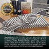 ZOLLNER Set of 5 Tea Towels Striped 100% Cotton Black