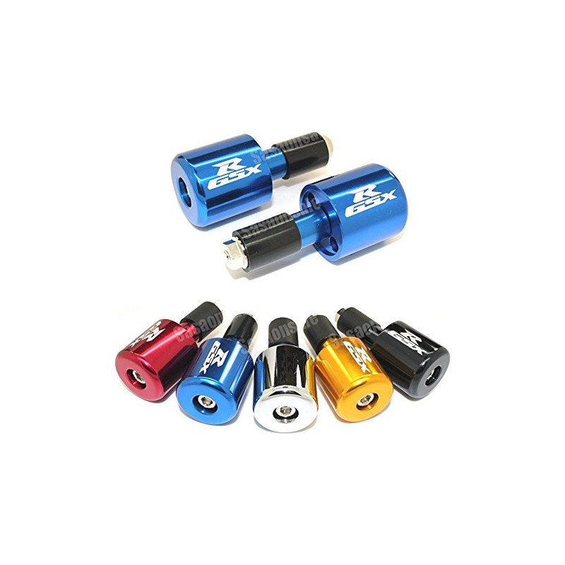 GT-Speed Compatible/Replacement for Blue GSXR Logo CNC Bar Ends, Suzuki