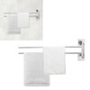 Stainless Steel Towel Rack Bar 180° Rotatable Towel Bathrobe Hanger