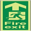 VSafety Glow In The Dark Portrait Fire Exit Arrow Up
