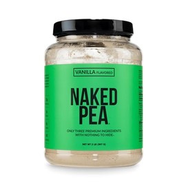 NAKED Vanilla Pea Protein Isolate from North American Farms, Only 3 Ingredients, Vanilla Vegan Protein, NSF Certified, Gluten-Free, Soy Free, GMO Free