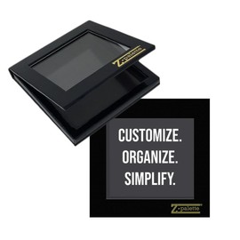 Z Palette Small Black Magnetic Makeup Palette with Clear Window, Empty Magnetic Palette for Eyeshadows, Powders, Customizable Beauty Organizer