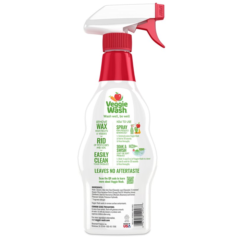 Veggie Wash Fruit & Vegetable Wash, Produce Wash and Cleaner,