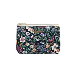 DDintex FLORET LONDON BASIC Pouch, Rachel Medu, Black, 5.9 x 4.1 x 1.8 inches (15 x 10.5 x 4.5 cm) [With Liberty Print]