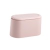 Operitacx 1pc Mini Desktop Trash Can Pink Simple Design Press