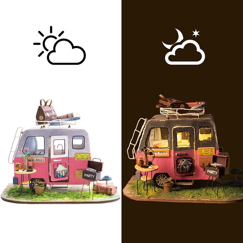 Dokurundo ® Robotime DIY Miniature House DGM Series (DGM04 Camping