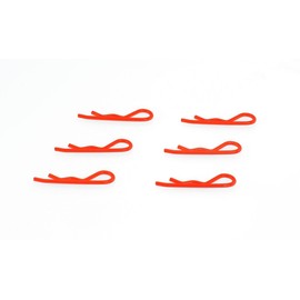 EDS Racing Products Body Clips for 1/8 Scale (Fluorescent Red) (6pcs)