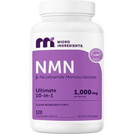 Micro Ingredients NMN Complex 1000mg – Multi-Ingredient Dietary Supplement with NMN, Resveratrol & CoQ10 – 120 Veggie Capsules