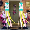 Geluode Easter Bunny Windsock Flag,2 Pcs Happy Easter Egg Rabbit