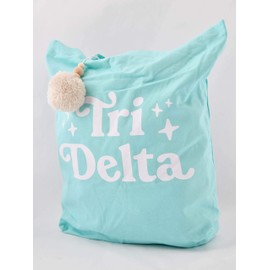 Sorority Shop Delta Delta Delta Retro Pom Pom Tote Bag