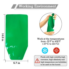 Flexible Oil Funnel, Foldable Oil Drain Funnel, for Oil Draining and Spill-Free Oil Filling, Easy to Clean & Foldable, for Lawnmower, Snowplow, Truck, Motorcycle (Green)