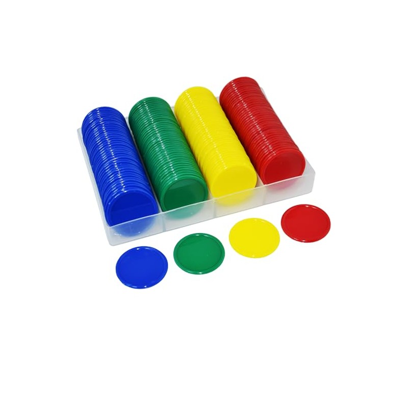 Smartdealspro Set of 160 Opaque 1 1/2 Inch Plastic Counting