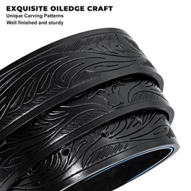 BELTROAD Western Leather Buckle Belt for Men Women Cowboy Cowgirl Mens Leather Belt for Jeans Christmas Hallowmas Men's Present