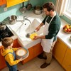 Genérico Dish Sponges Kitchen Cute Dot Double-Sided Non-Scratch Scrubbing