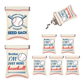 5 Pcs Baseball Seed Sack Bags, Sunflower Seed Sack Gifts Baseball Pouch Gift Pouch Coin Purse Sports Lover Baseball Team Party Favors