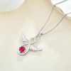 Lwsary Angel Wings Necklace 925 Sterling Silver Guardian Angel Necklace