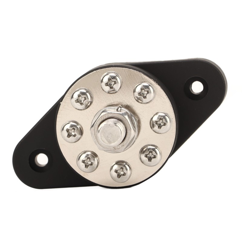 Distribution Stud Junction Post Black 3/8in 300A with Transparent Cover
